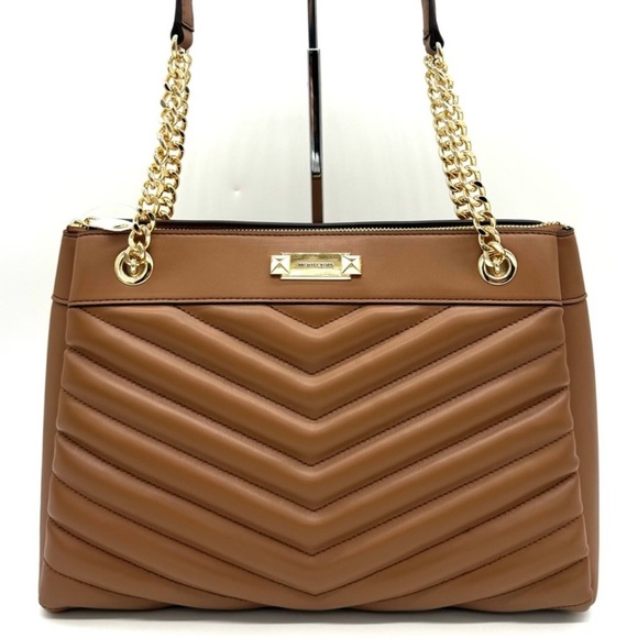 Michael Kors Whitney Medium Quilted Tote Bag Luggage - Picture 1 of 11